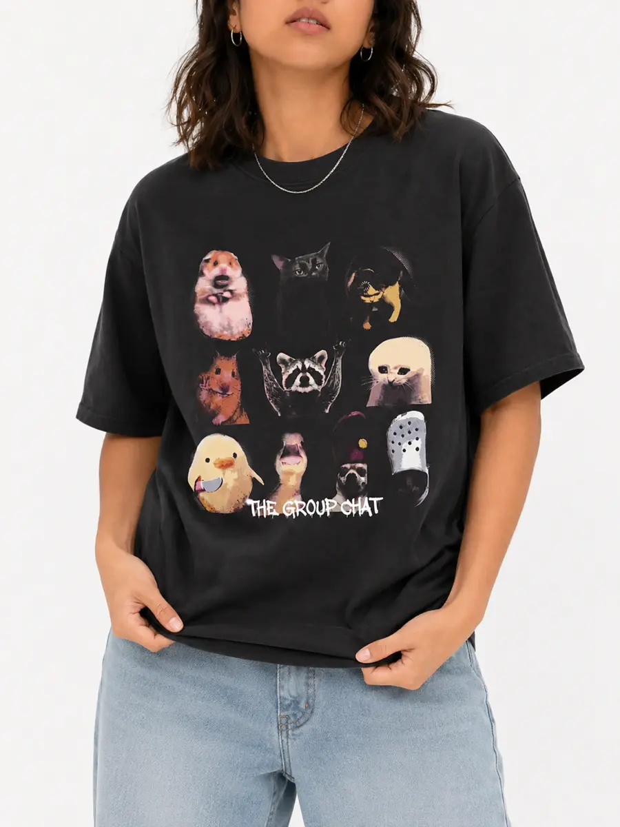 The group chart meme streetwear t shirt details 2.webp