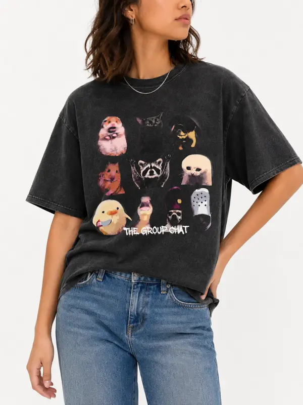The group chart meme streetwear t shirt details 3.webp