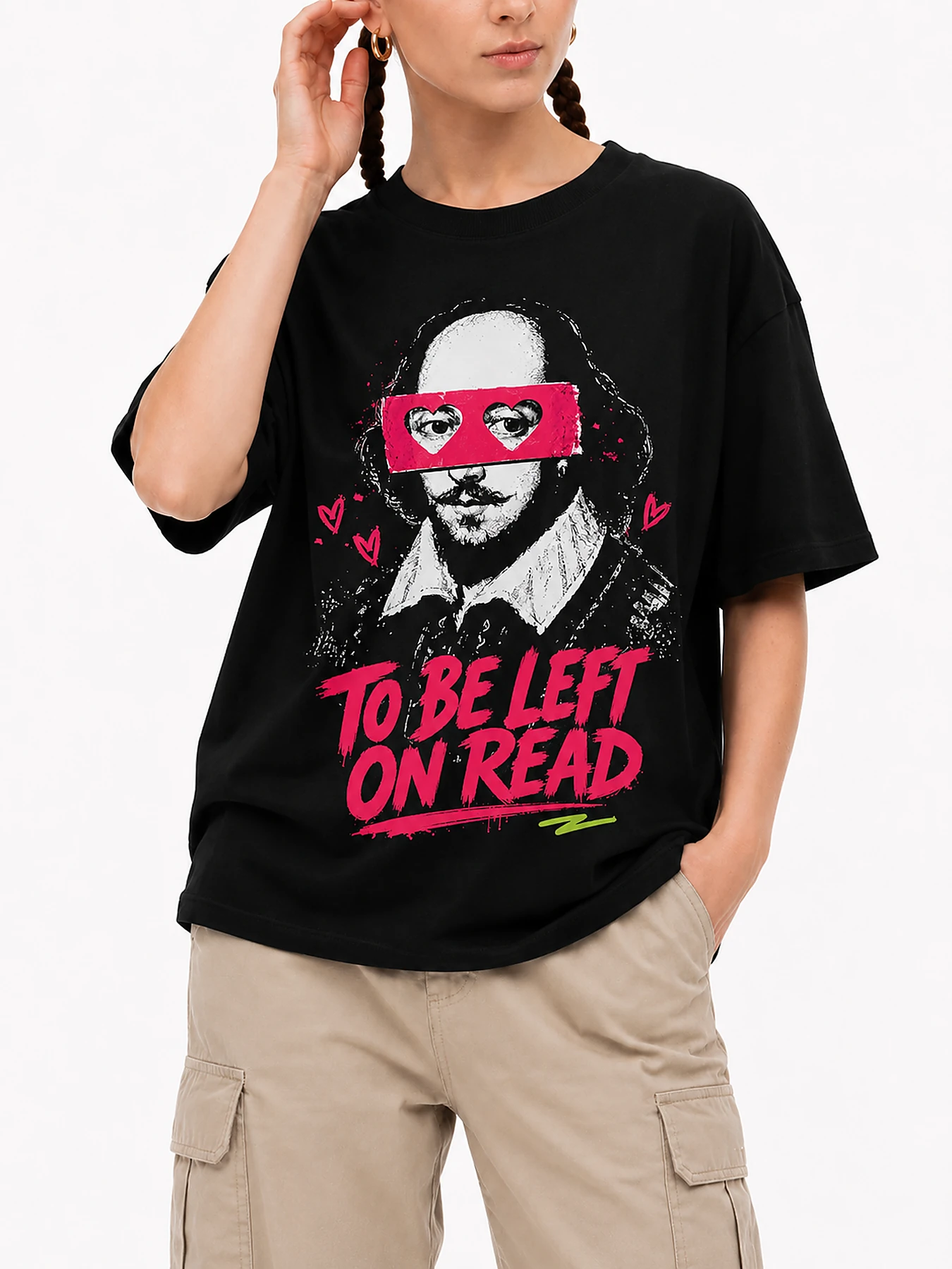 To be left on read oversize tee details 2.webp