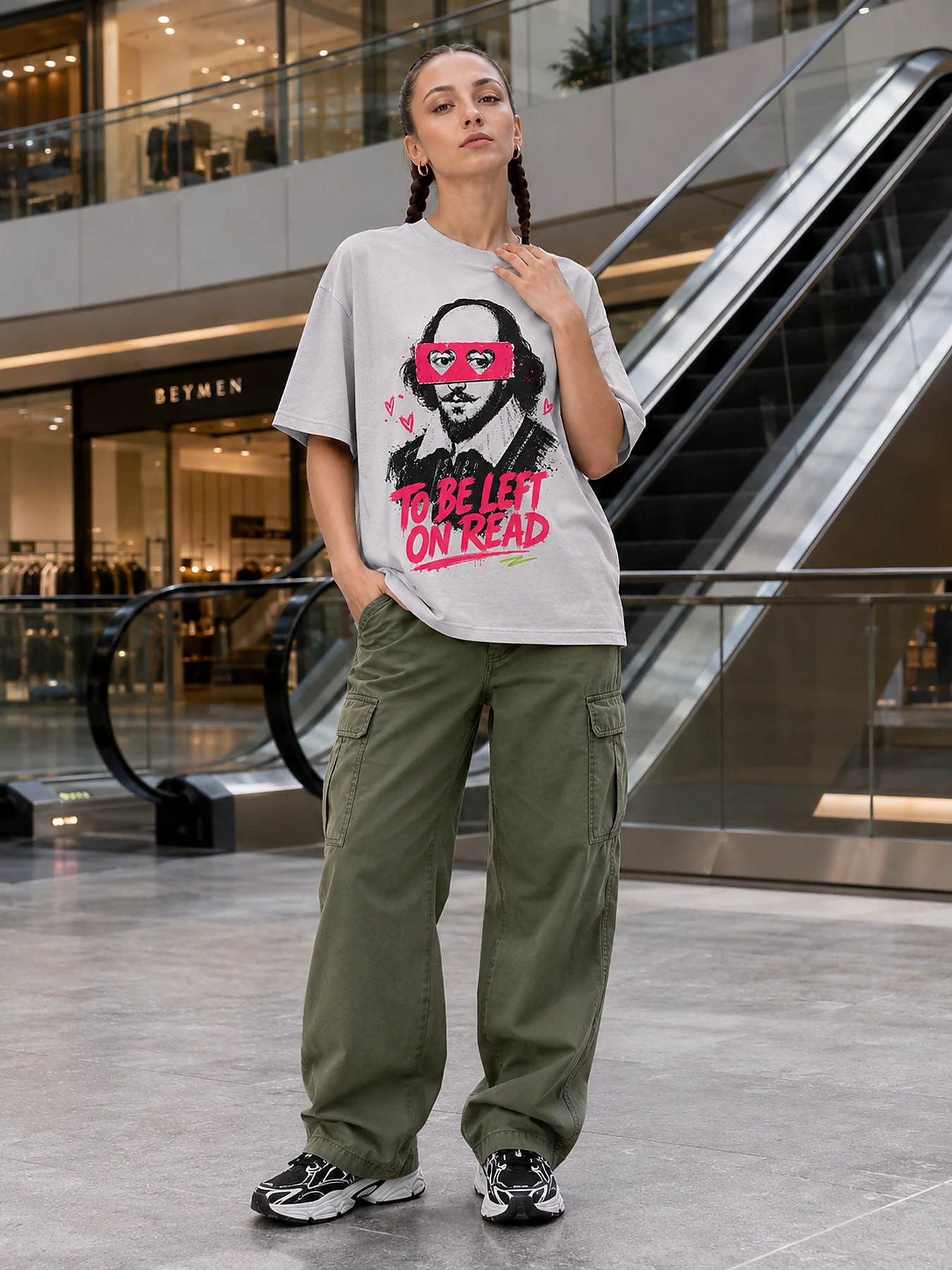 To be left on read oversize tee model 1.webp