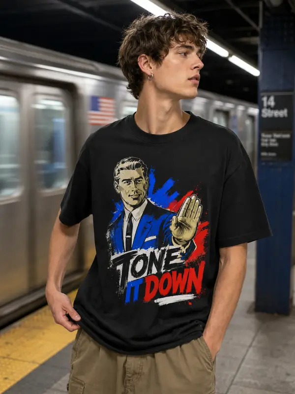 Tone it down oversize tee model 1.webp