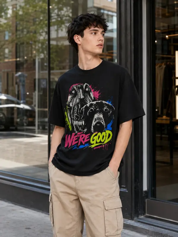 We are good oversize tee model 1.webp