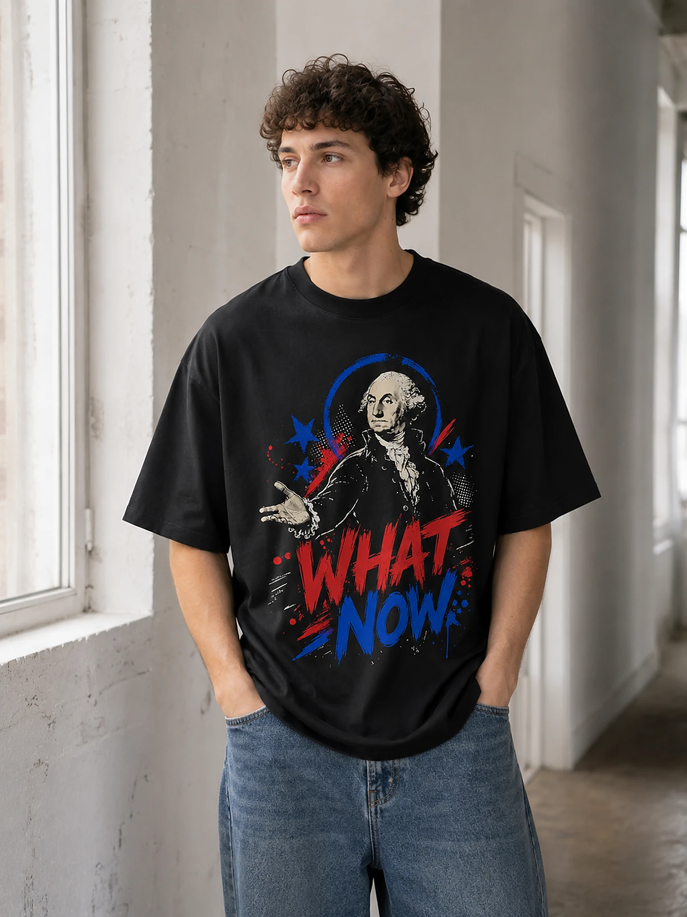 What now oversize tee model 1.webp