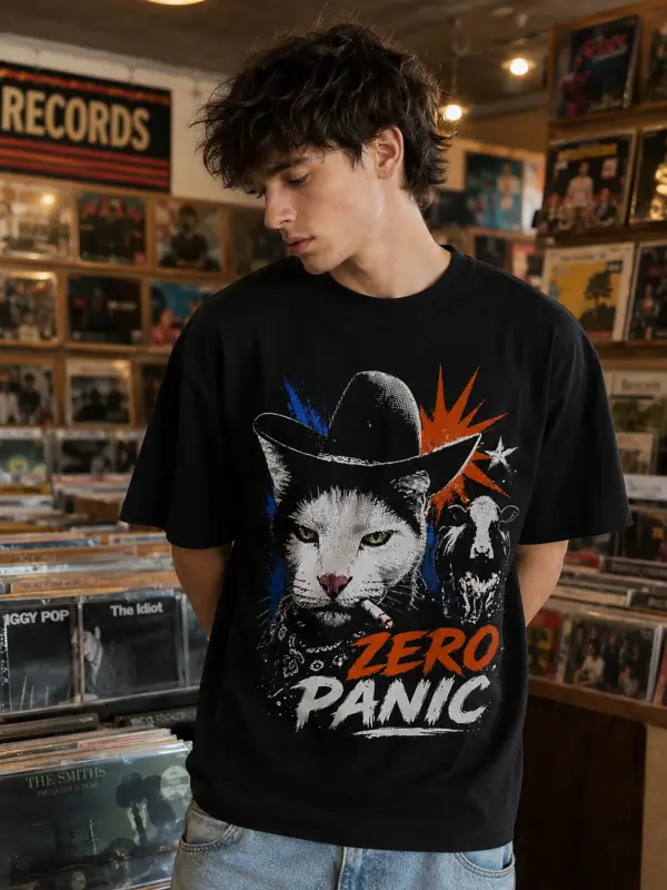 Zero panic oversize tee model 1.webp