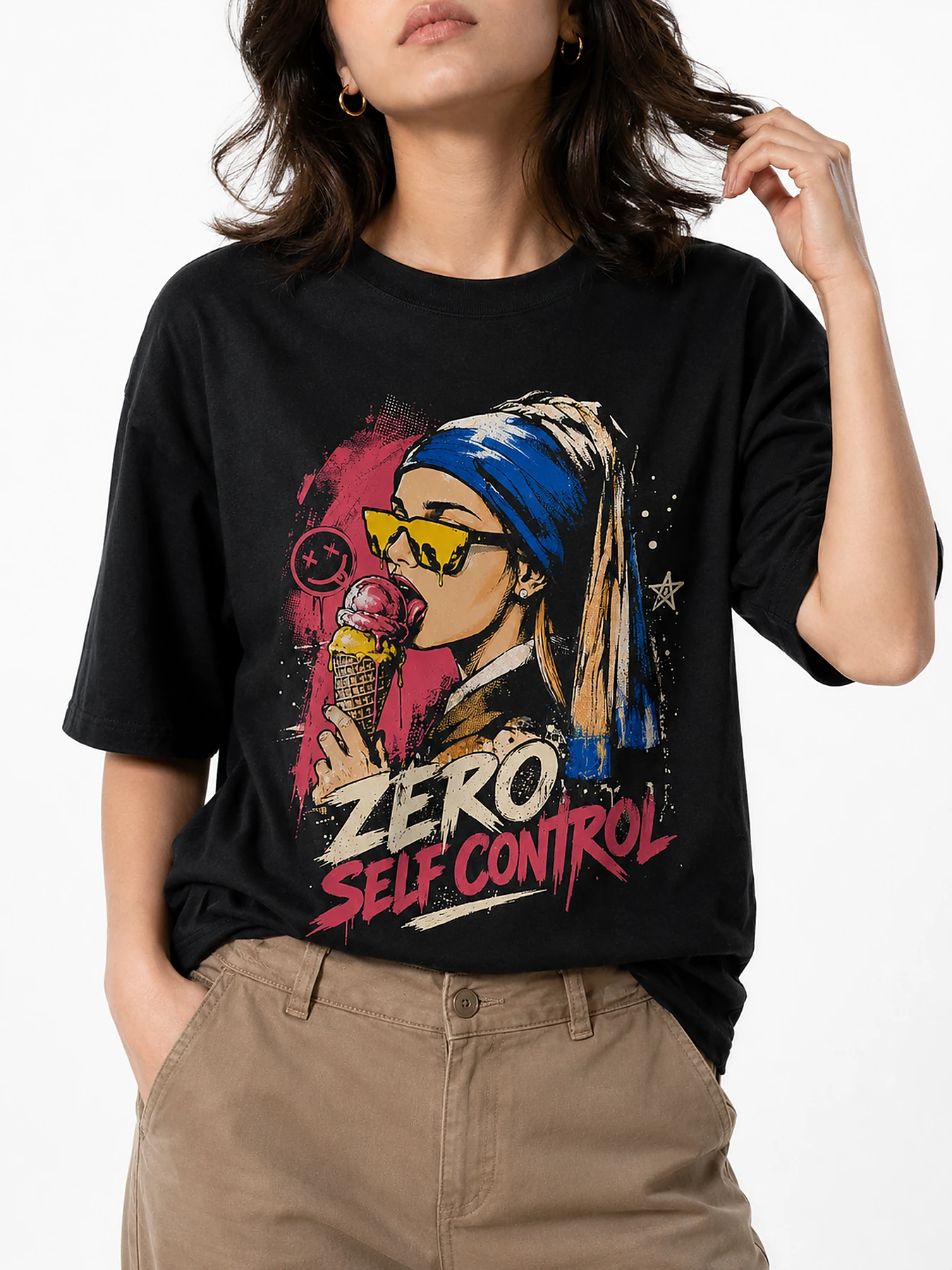 Zero self control oversize tee details 2.webp