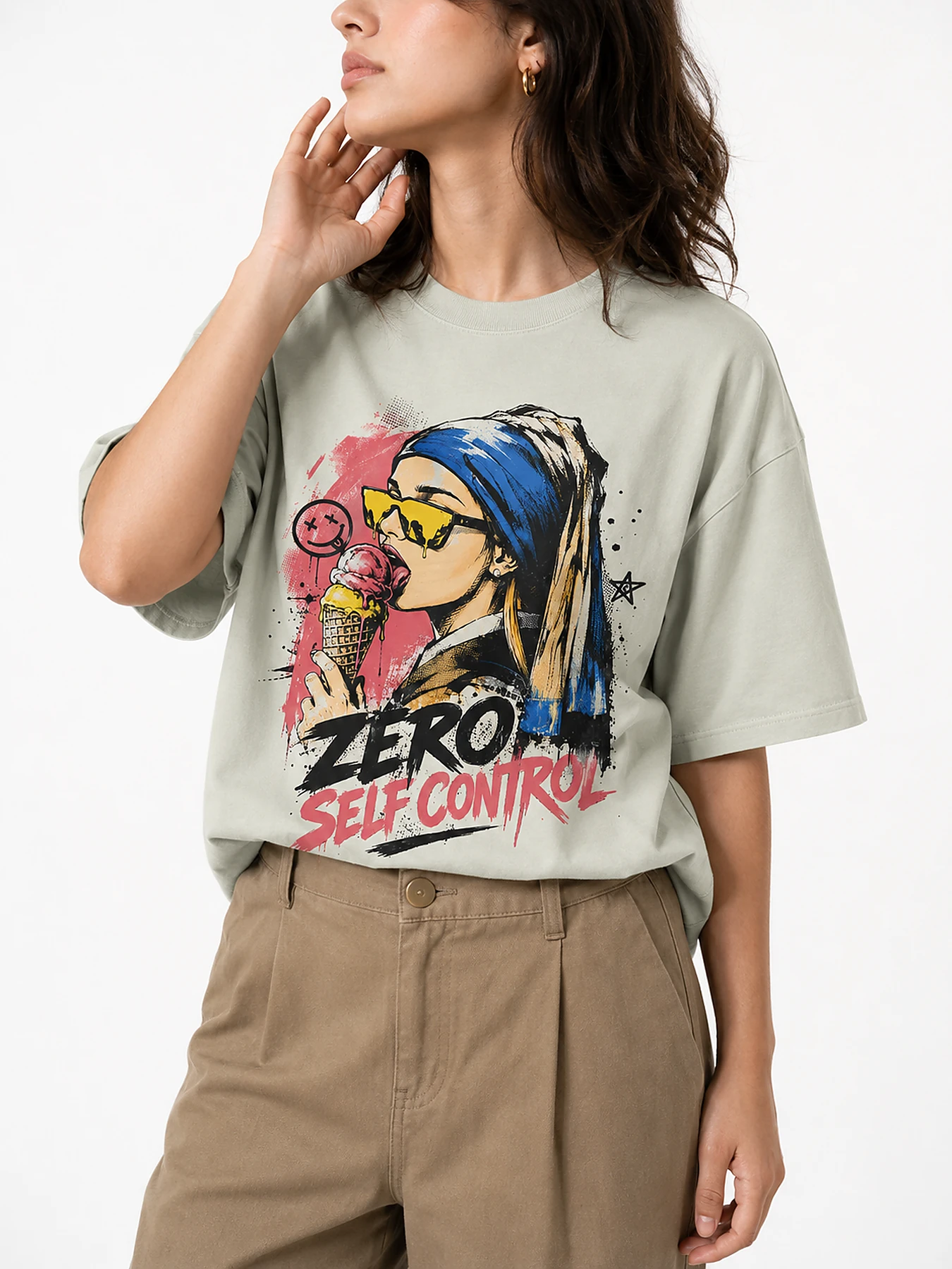 Zero self control oversize tee details 4.webp
