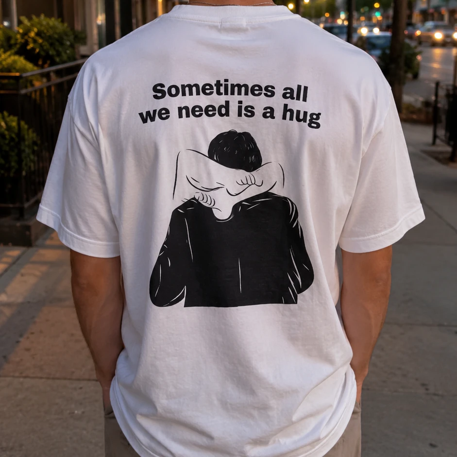 All we need is a hug t shirt 1 model.webp