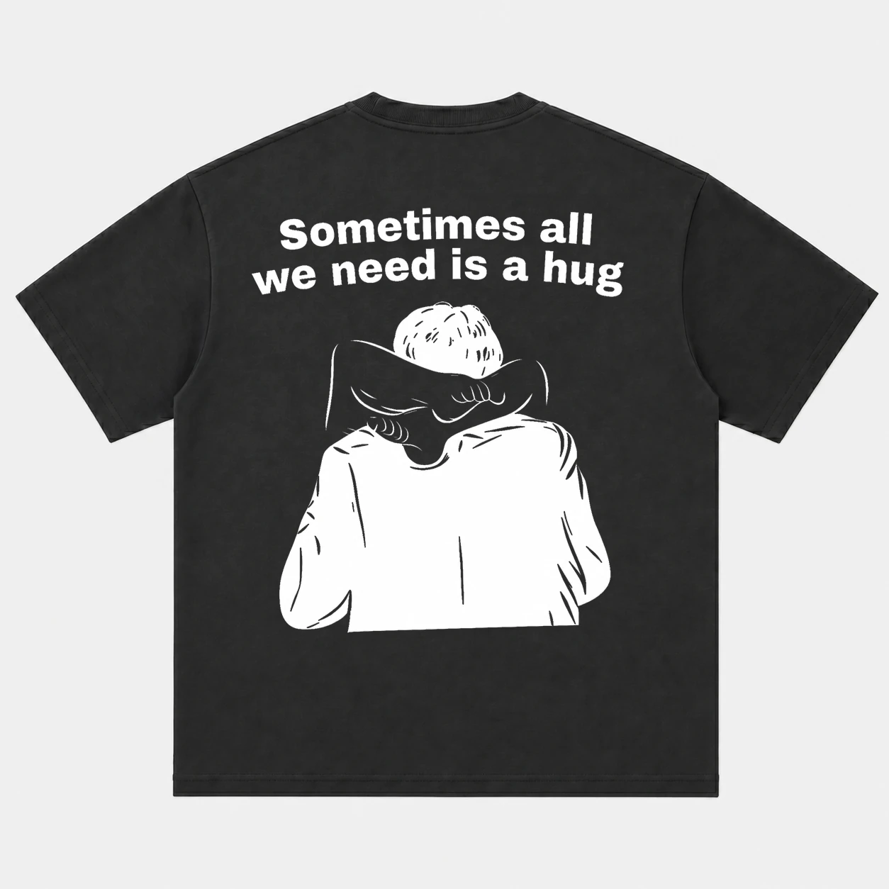 All we need is a hug t shirt 3 black.webp