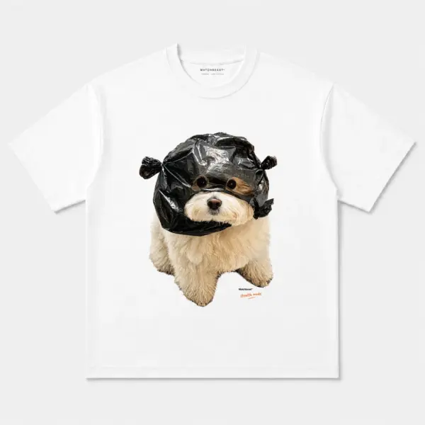 Foil hat dog graphic tee 2 foil20hat20dog white.webp
