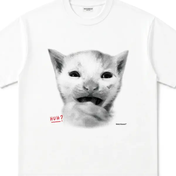 Huh cat t shirt huh20cat white.webp