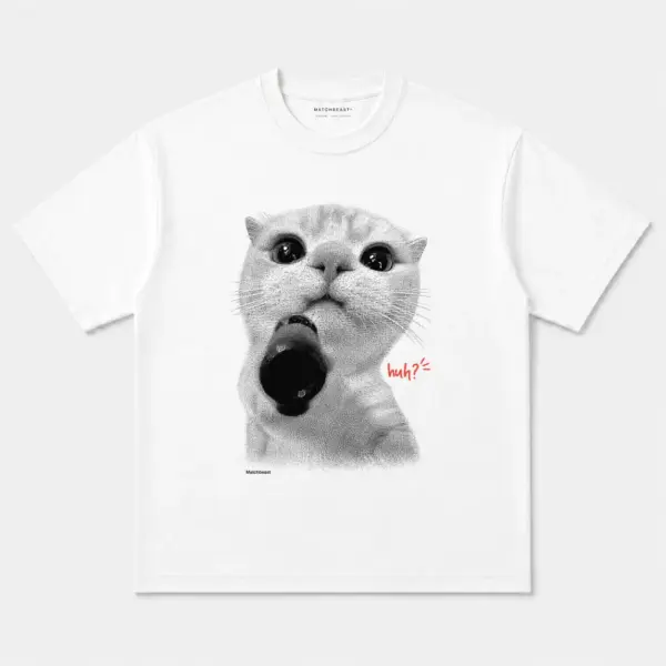 Huh microphone cat graphic tee 2 huh20microphone20cat white.webp