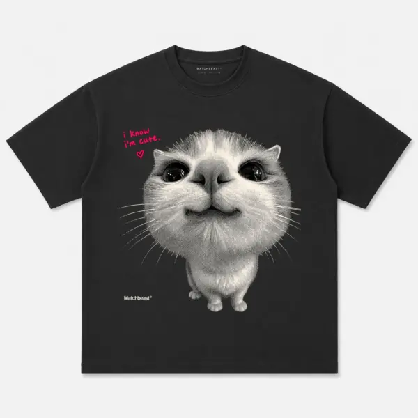 Know im cute cat graphic tee 4 know20im20cute20cat black.webp