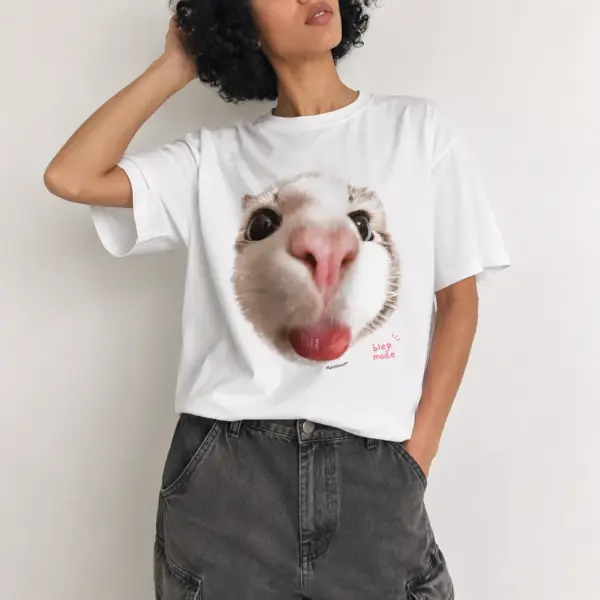 Like nope ferret graphic tee 1 like20nope20ferret model.webp