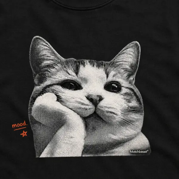 Mood cat graphic tee 3 mood20cat print20detail.webp