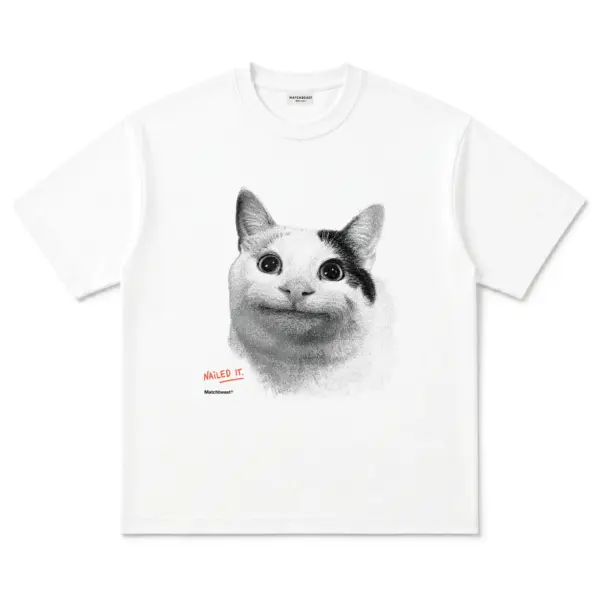 Nailed it cat t shirt nailed20it20cat white.webp