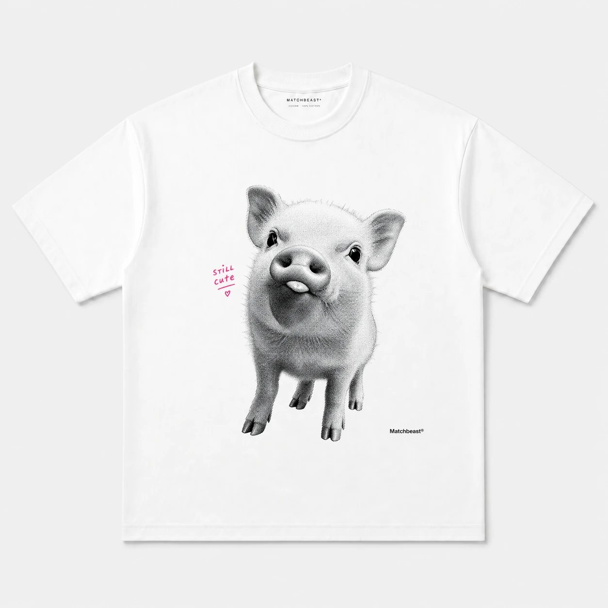 Still cute pig graphic tee 2 still20cute20pig white.webp