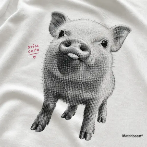 Still cute pig graphic tee 3 still20cute20pig print20detail.webp