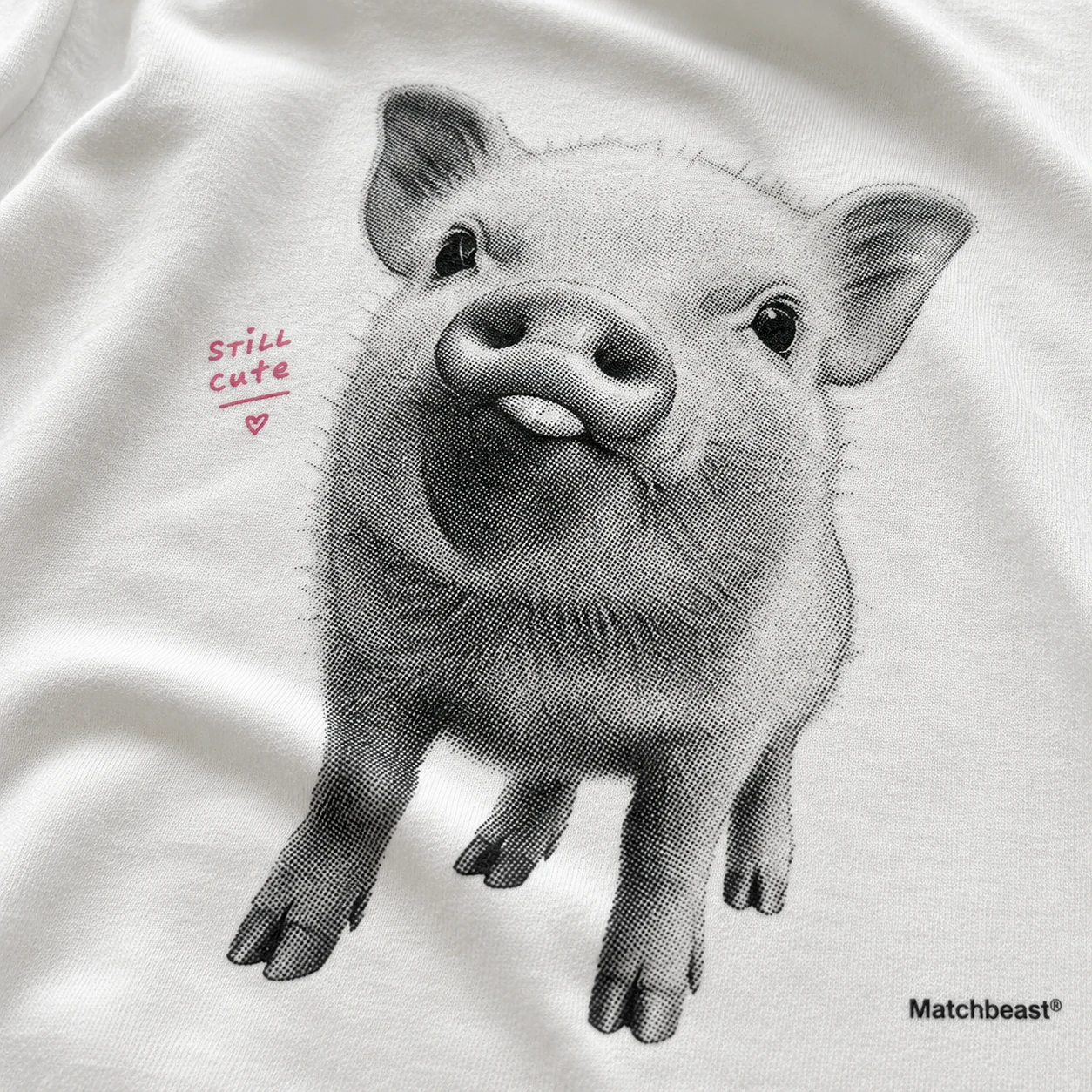 Still cute pig graphic tee 3 still20cute20pig print20detail.webp