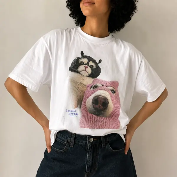 Totally normal pets graphic tee 1 totally20normal20pets model.webp