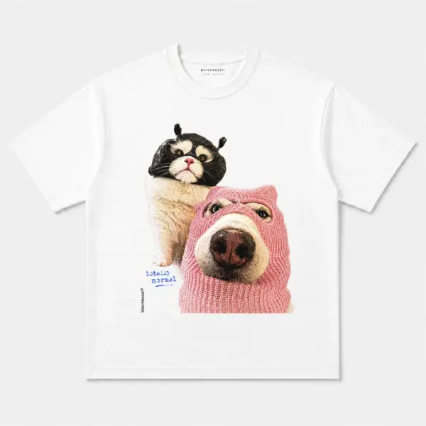 Totally normal pets graphic tee 2 totally20normal20pets white.webp