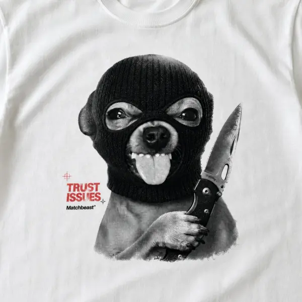 Trust issues bandit dog graphic tee 3 trust20issues20bandit20dog print20detail.webp