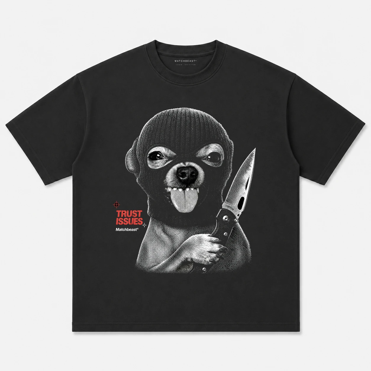 Trust issues bandit dog graphic tee 4 trust20issues20bandit20dog black.webp