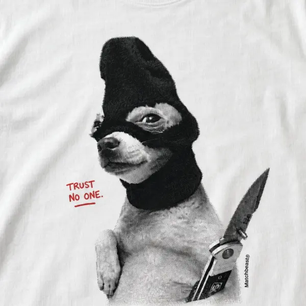 Trust no one dog graphic tee 3 trust20no20one20dog print20detail.webp