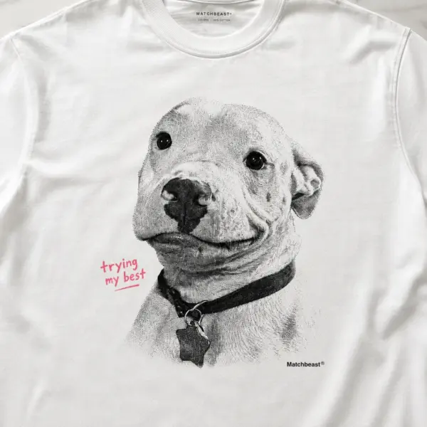 Trying my best dog graphic tee 3 trying20my20best20dog print20detail.webp