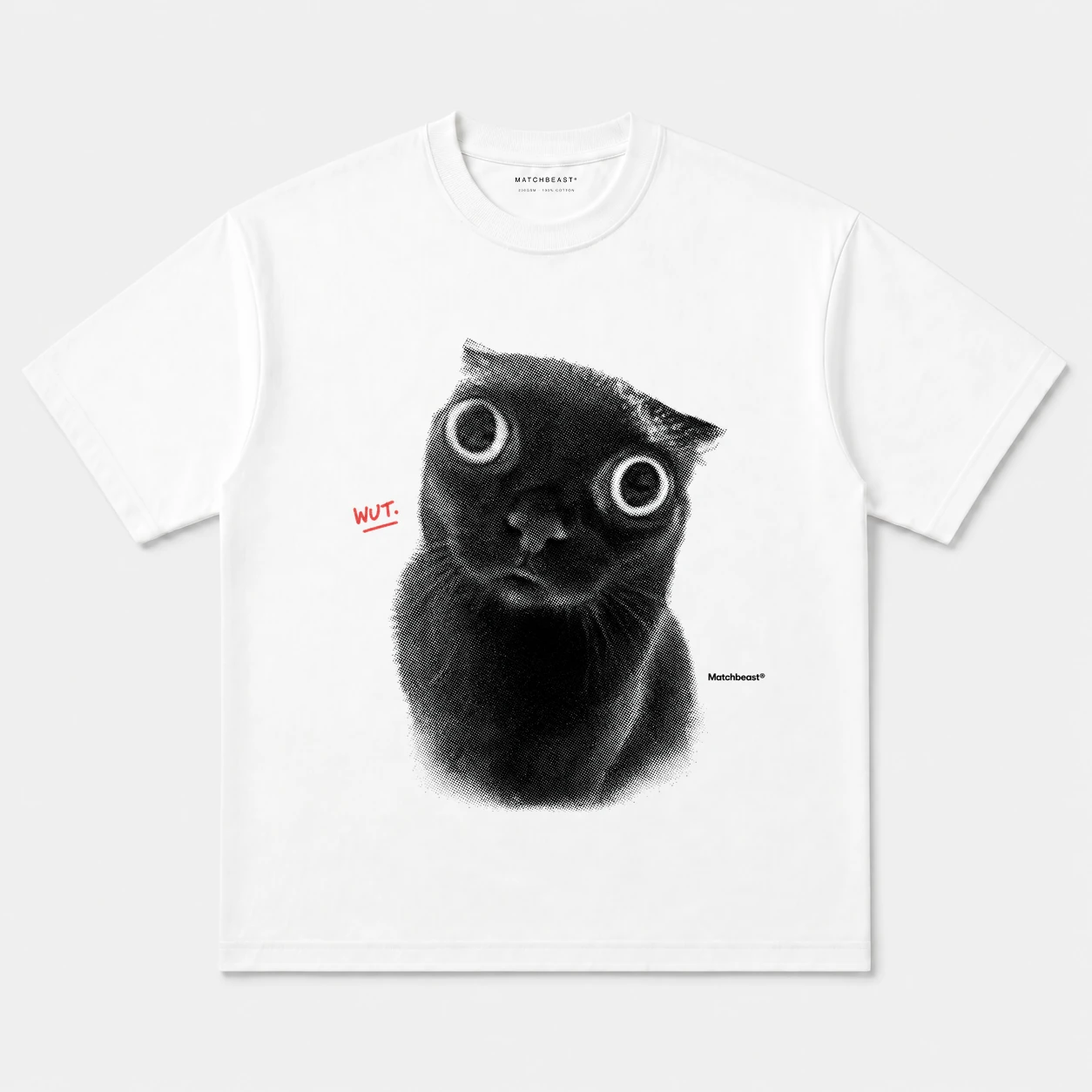 Wut cat graphic tee 2 wut20cat white.webp