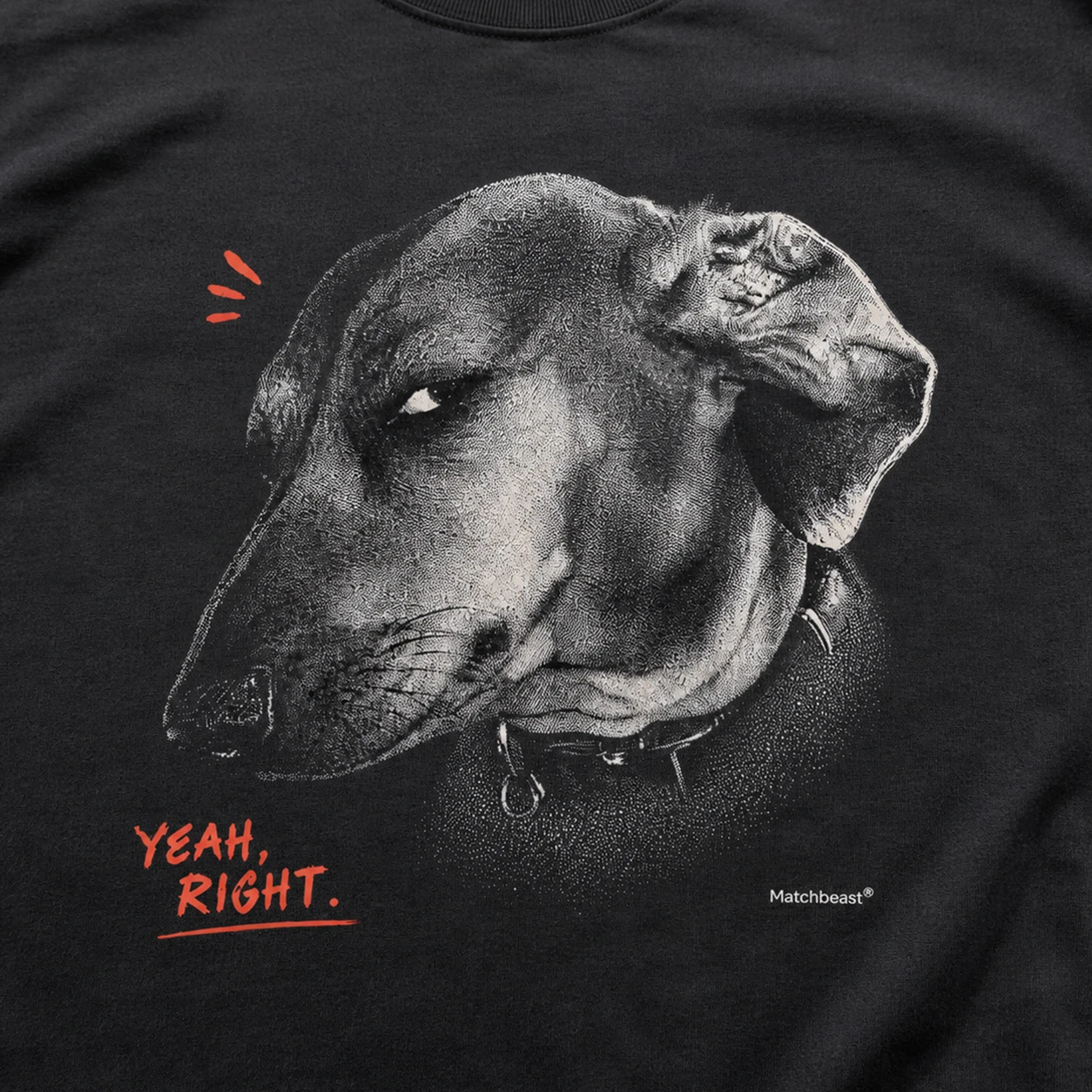 Yeah right dog graphic tee 3 yeah20right20dog print20detail.webp