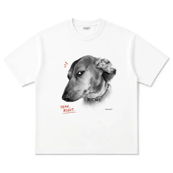 Yeah right dog t shirt yeah20right20dog white.webp