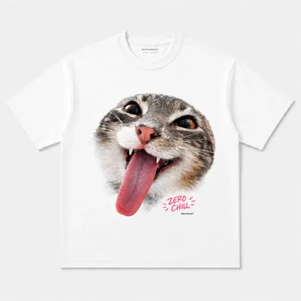Zero chill cat graphic tee 2 zero20chill20cat white.webp