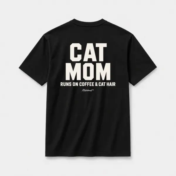 Cat mom runs on coffee cat hair black.webp