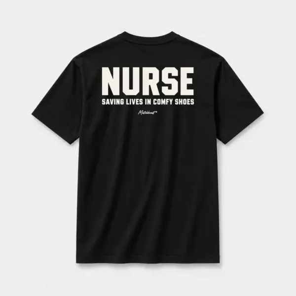 Nurse saving lives in comfy shoes black.webp