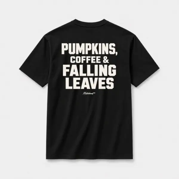 Pumpkins coffee and falling leaves black.webp