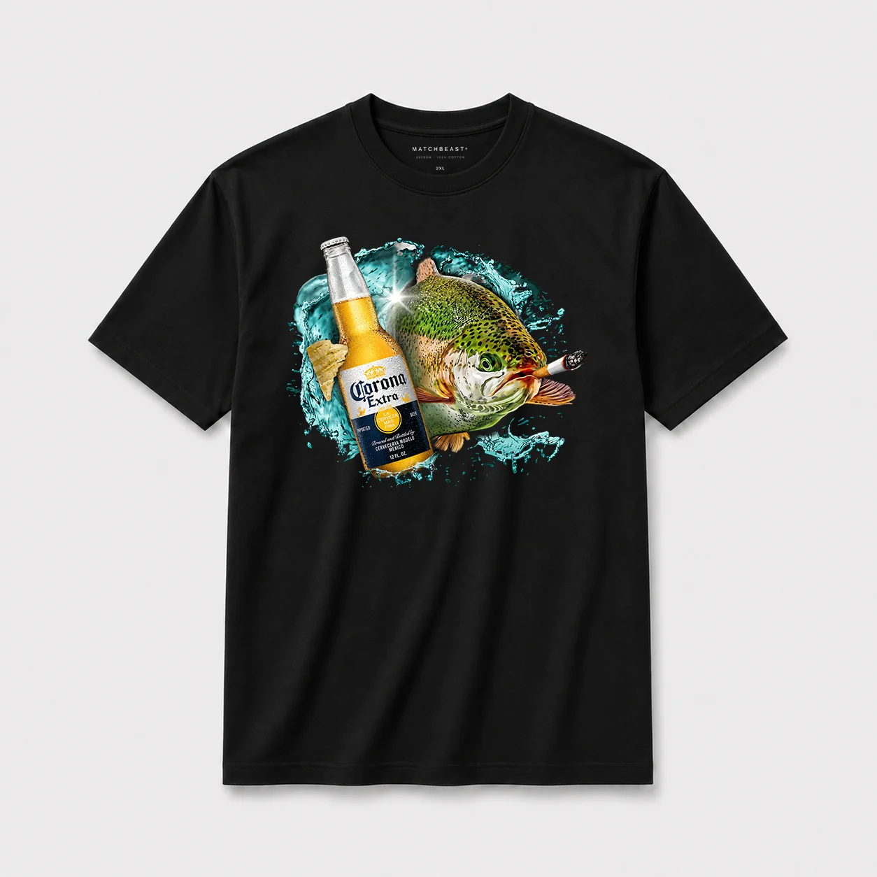 Cerveza rainbow trout t shirt b