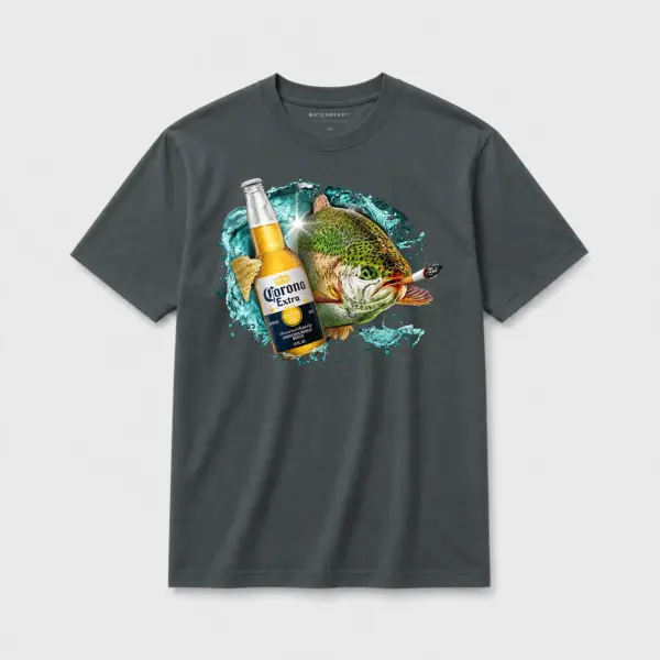 Cerveza rainbow trout t shirt gy copy