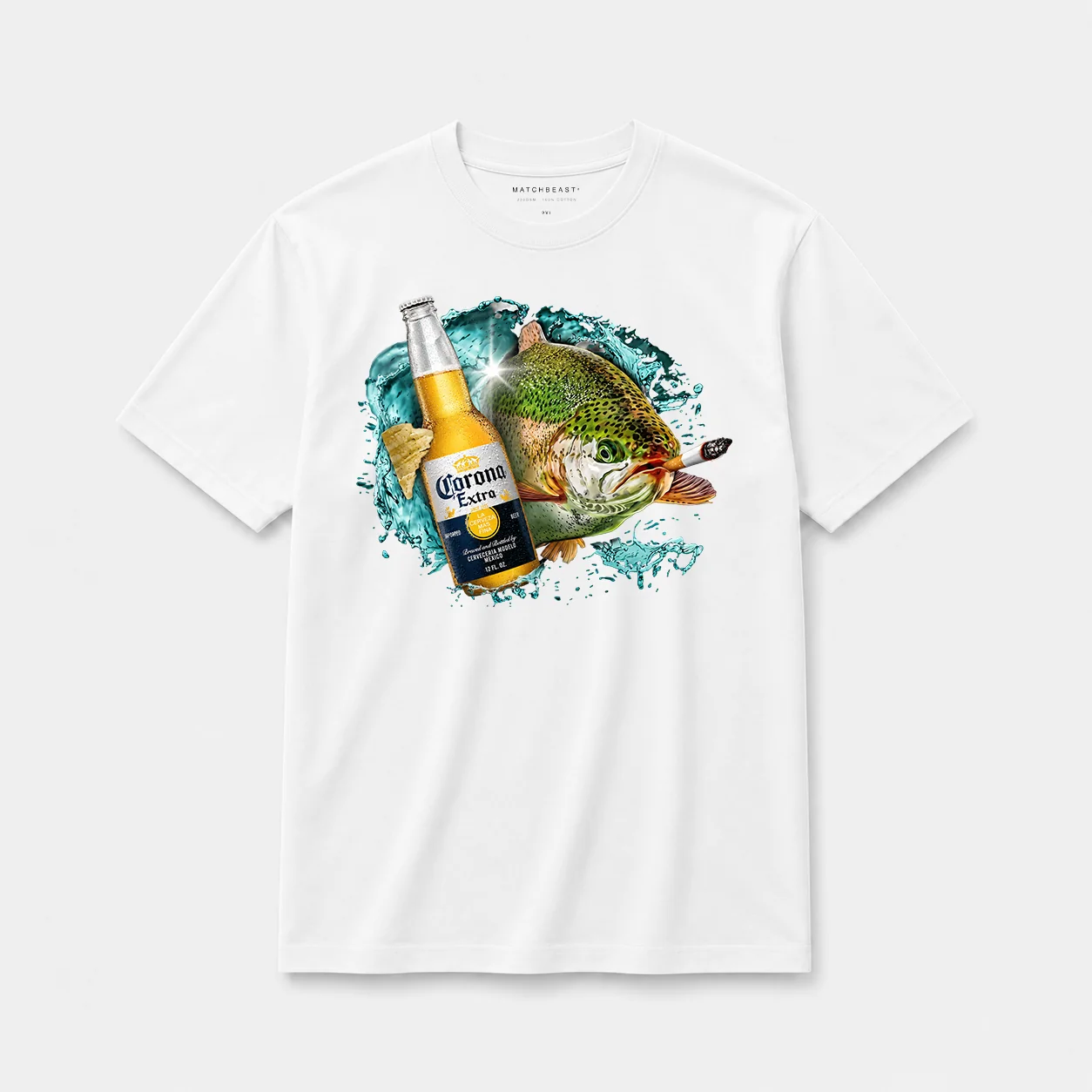 Cerveza rainbow trout t shirt w
