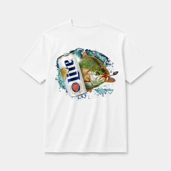 Cold lite trout t shirt white