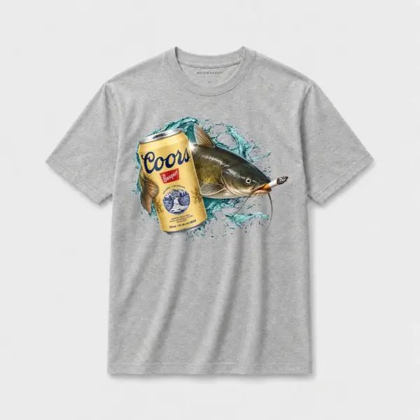 Cold one catfish t shirt gy