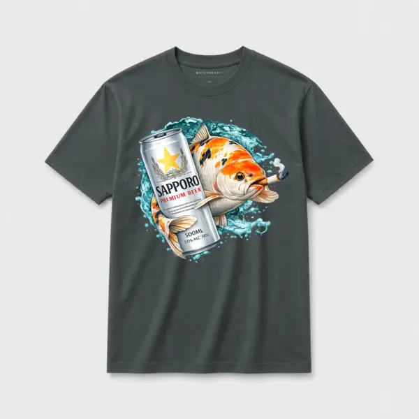 Cold one koi t shirt d gy