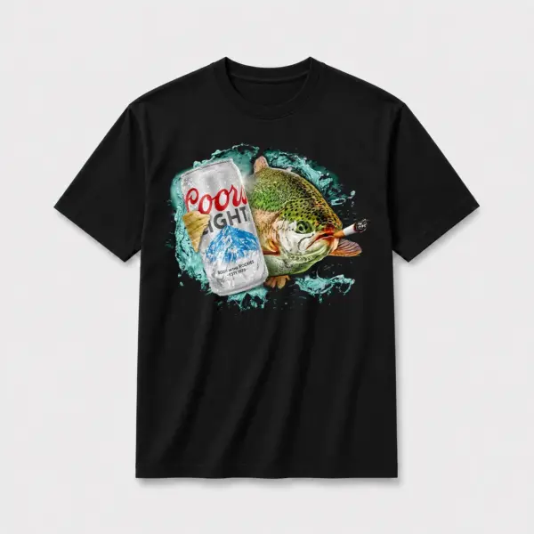 Cold one trout t shirt black