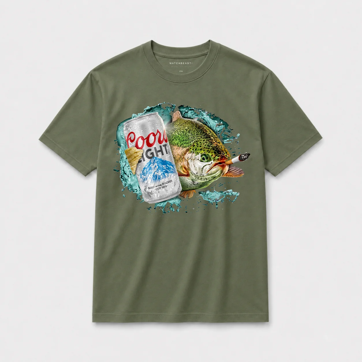 Cold one trout t shirt gn