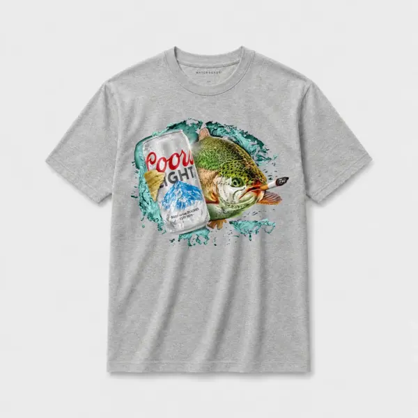 Cold one trout t shirt gy