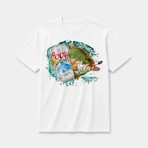 Cold one trout t shirt white