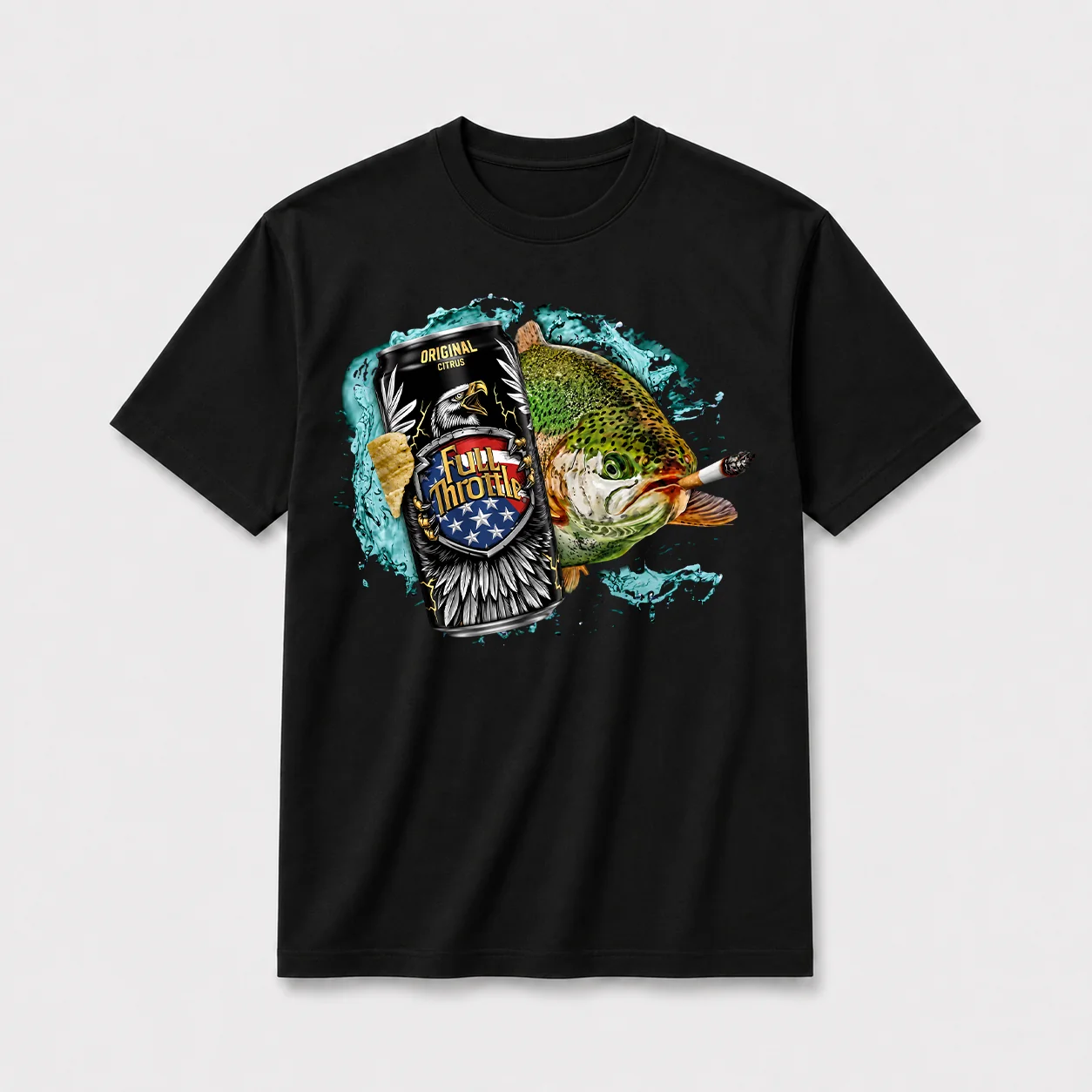 Full throttle rainbow trout black