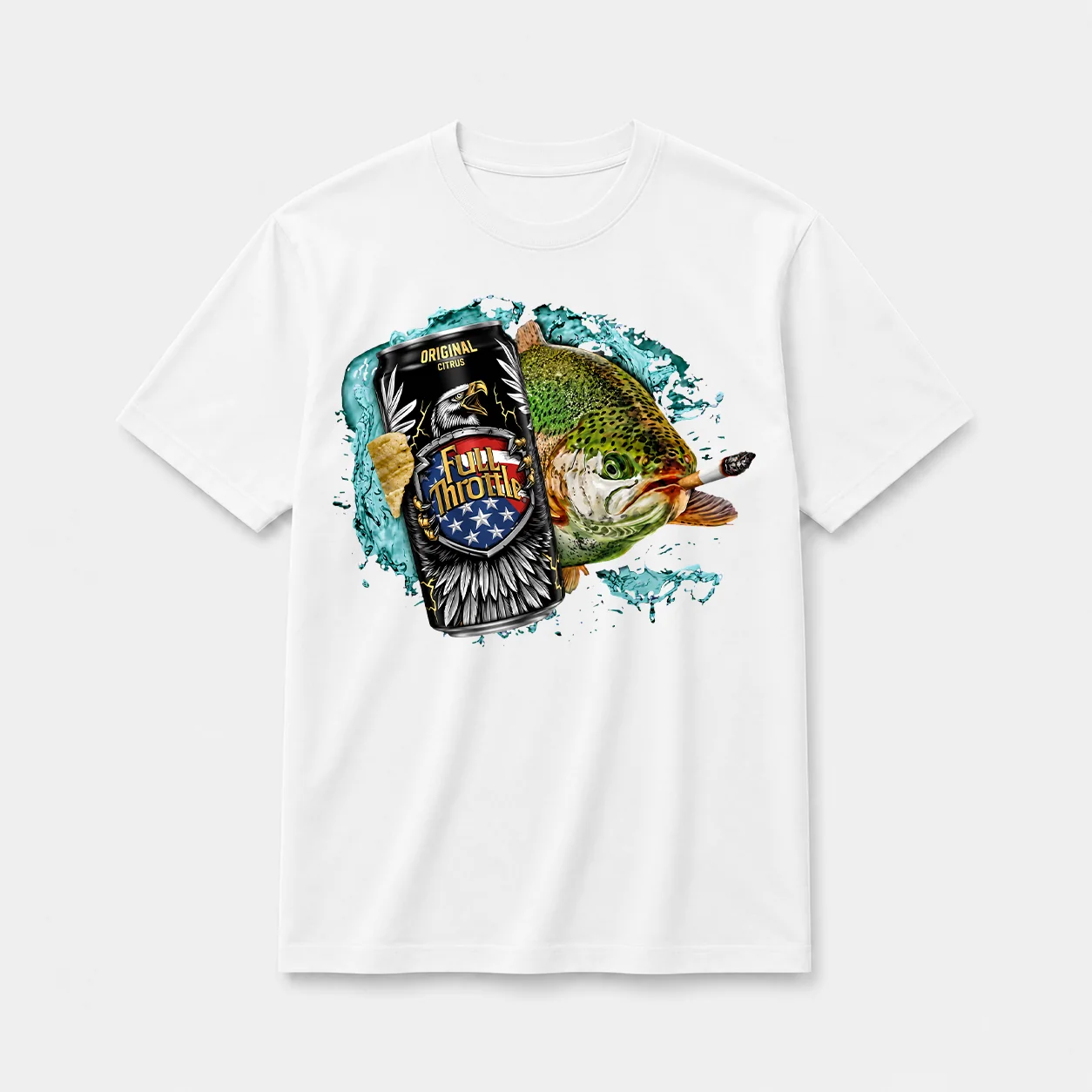 Full throttle rainbow trout white