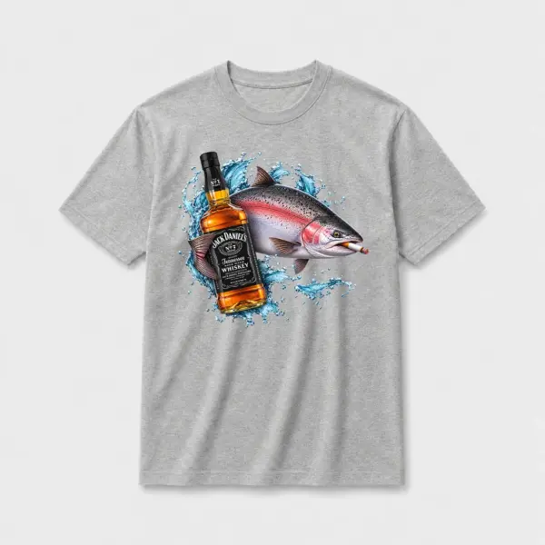 Jack daniel's whiskey salmon gray
