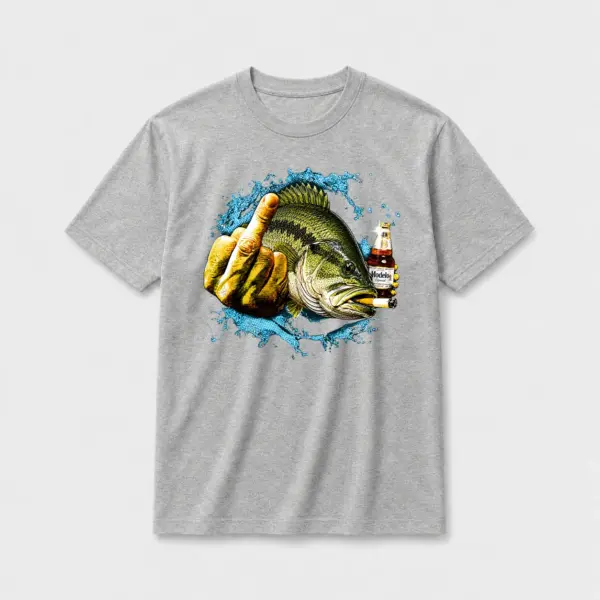Largemouth bass bad attitude beer gray