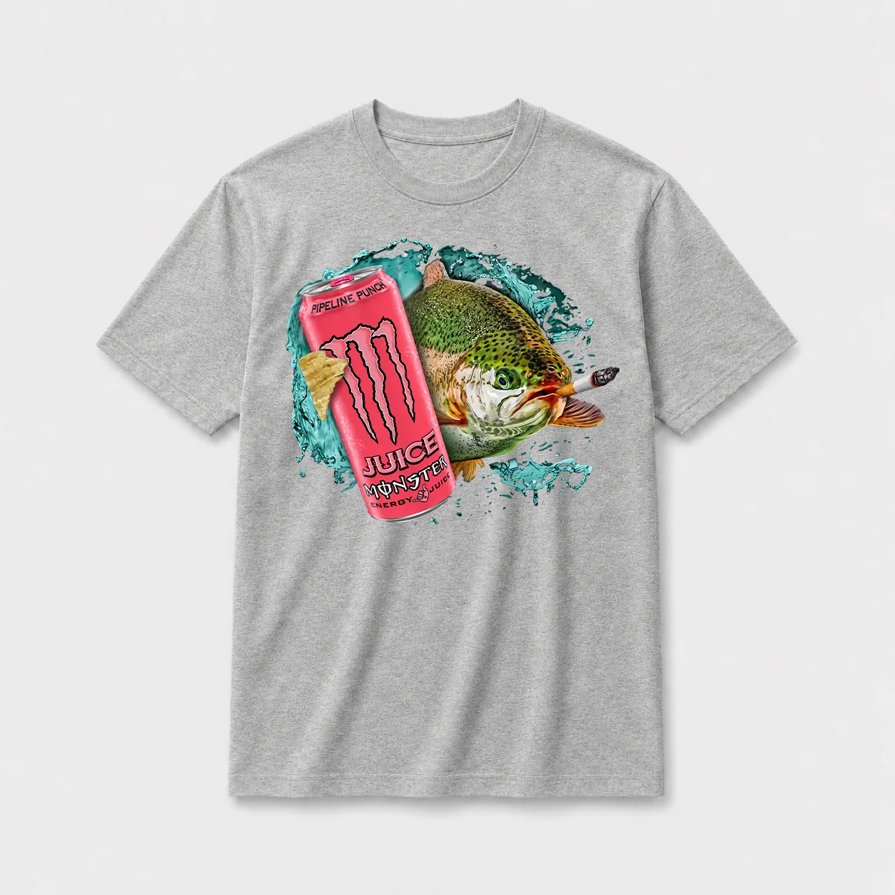 Pipeline punch rainbow trout gray